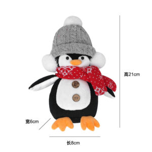 Gray round hat penguin