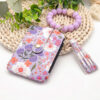 oly-05b2f4893028c8a22216bbfa22b2ce00 Wholesale Silicone bracelet with floral pattern and folded edge keychain