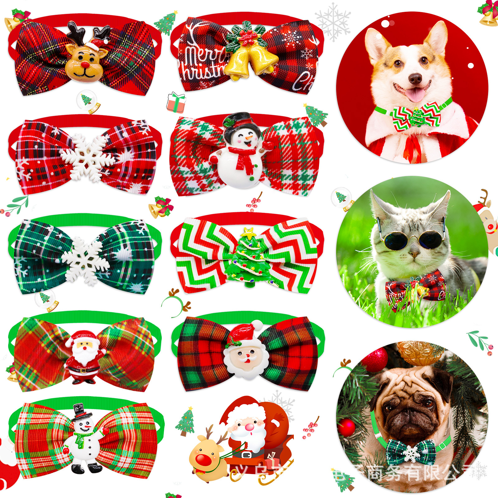 Wholesale Pet Products Plaid Pattern Pet Christmas Pet Clothes