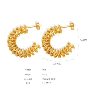 F893-F822-Gold Earrings