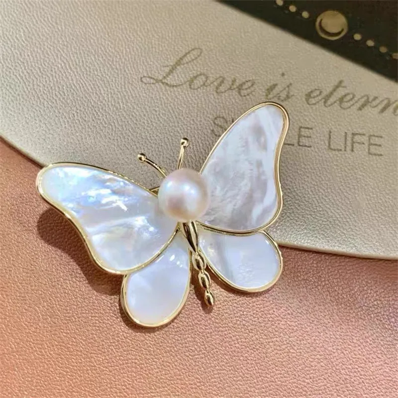 Wholesale Sweet Pin Butterfly Alloy Artificial Pearls Women'S Brooches