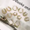 Wholesale 1 Pair Retro XUPING Simple Style Geometric Knot Plating 304 Stainless Steel 18K Gold Plated Earrings