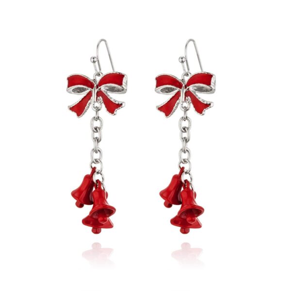 oly-05c9606e63292bc76fb1afd9df469ec4 Wholesale Christmas Bow Bell Earrings