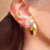 Wholesale 1 Pair Cute Simple Style Cherry Fruit Plating Copper Zircon Ear Studs