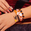 oly-05d3f1f8e837622e7cd591770ed90c12 Wholesale 2025 New Halloween Element Pumpkin Ghost Bracelet Women's Design Colorful Elastic Beaded Bracelet