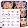 Wholesale Cross-Border New Halloween Makeup Face Stickers, Cute Ghost Makeup Tattoo Stickers, Photography Props Stickers, Waterproof and Sweat-Proof