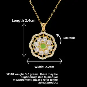 XL340 Lace Flower Necklace / Gold