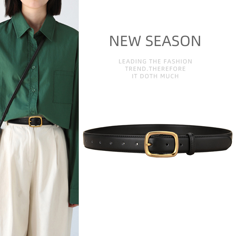 Wholesale women's vintage genuine leather belt