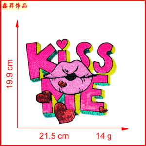 Heated melt glue*rose red*letter*kissme*20*21.5cm