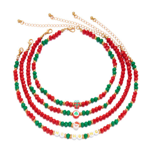 Wholesale Christmas polymer clay beaded necklace