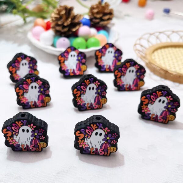 Wholesale Halloween Cartoon Beads DIY Silicone 2D Beads