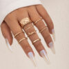Wholesale Cool style multi-piece set of plain rings