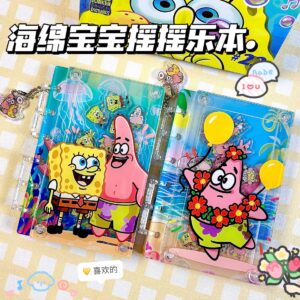 Wholesale [SpongeBob] Original Cartoon A7 Loose-leaf Book Rocking Notebook Cute Girl Heart High-value Animation