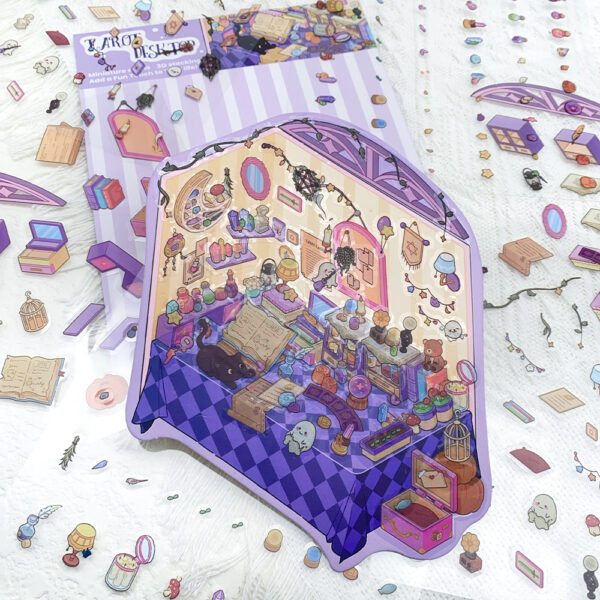 Wholesale Tarot Makeup Table Landscaping Stickers Visual 3D Stereo DIY Handbook Stickers Miniature Scene Creative Toys