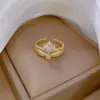 Wholesale Electroplating Golden Plated Crown Titanium Steel Basic Modern Style Open Rings