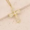 Wholesale Fashion Cross Copper Inlaid Gold 18K Gold Plated
