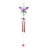Wholesale Butterfly Wind Bell Metal Crafts Glass Painted Aluminum Pipe Hanging Decoration Creative Home Bell Wind Bell Pipe Pendant Spot