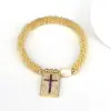 Wholesale Copper 18K Gold Plated Elegant Vintage Style Luxurious Plating Inlay Cross Heart Shape Zircon Bracelets