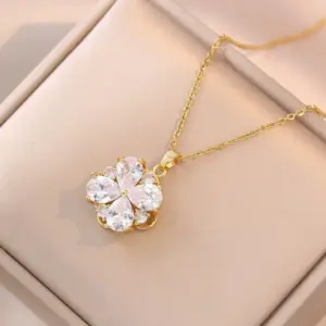 X0379 Zircon Rotating Necklace