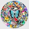 Wholesale 108 butterfly graffiti personalized cross-border insect Journal creative DIY skateboard water Cup luggage stickers waterproof