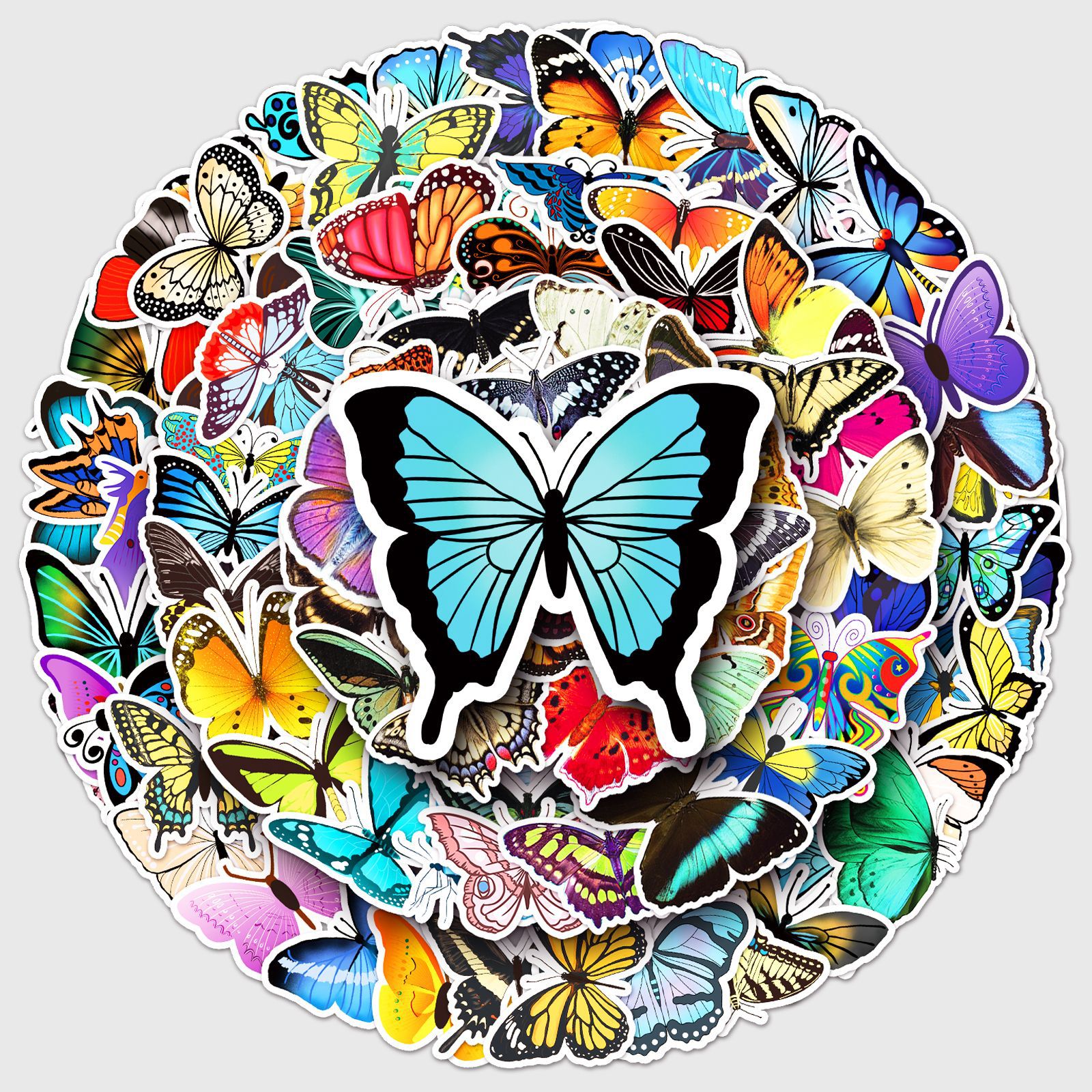 Wholesale 108 butterfly graiti personalized cross-border insect Journal creative DIY skateboard water C lage stickers waterproof