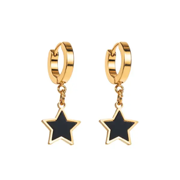 Wholesale 1 Pair Modern Style Simple Style Cross 304 Stainless Steel Drop Earrings