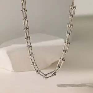 YC [H1252] Common Calla Necklace [Steel Color]]