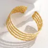 Fashion C Shape 304 Stainless Steel 18K Gold Plated Stainless Steel Bracelets In Bulk