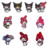 Wholesale New Kuromi Melody Melody Computer Embroider Cloth Stickers Creative DIY Decorative Self-Adhesive Hot Melt Clothing Accessories