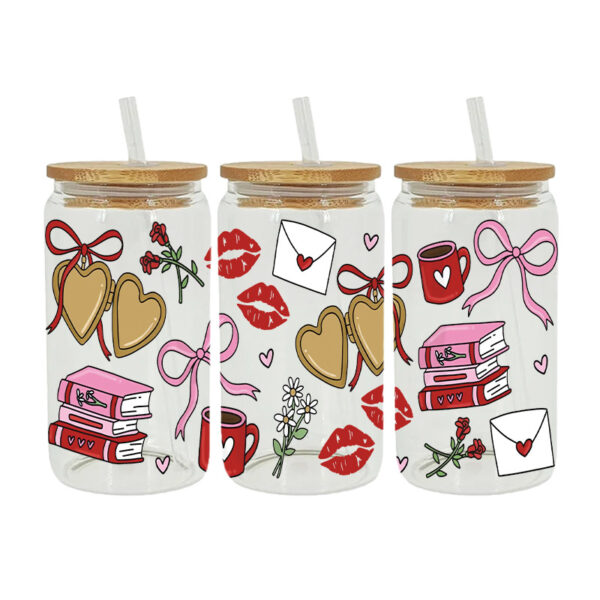 Wholesale Uv Transfer Sticker Glass Cup Crystal Label Crystal Sticker Cross-Border Exclusive for 16oz Glass Cup Special Sticker 23Cmx11Cm