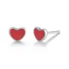Wholesale 1 Pair Casual Basic Geometric Moon Heart Shape Titanium Steel Ear Studs