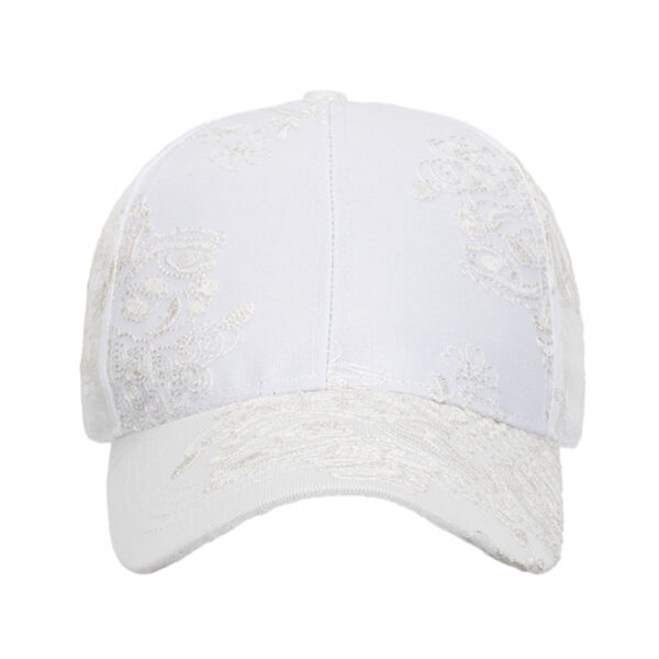 Wholesale Summer hat Chinese wind silk mesh breathable lace embroidery hard top baseball cap travel shopping cap B1162