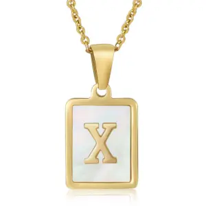 X Letter Gold Necklace
