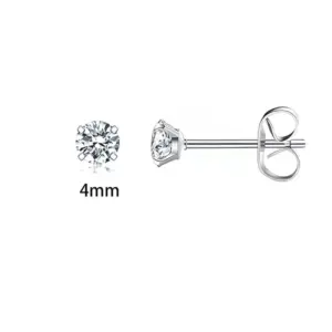 4mm Zircon Ear Studs【1 pair】