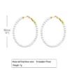 Wholesale PVD Coated Geometric 303 Stainless Steel Simple Style Waterproof Non Tarnish 304 Stainless Steel Hoop Earrings