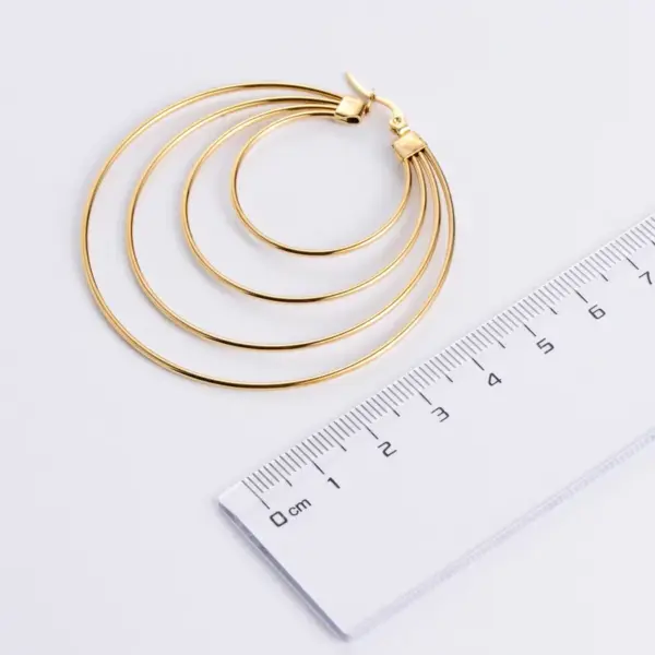Wholesale Exaggerated Water Droplets Plating Stainless Steel No Inlaid 18K Gold Plated Earrings