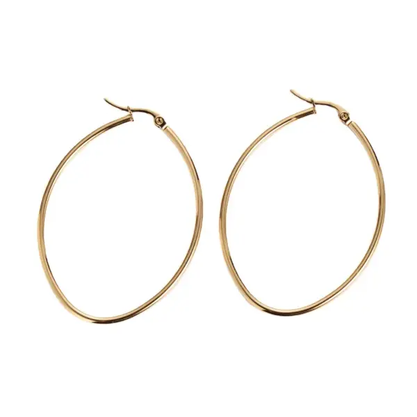 Wholesale PVD Coated Imitation Gold Heart Stainless Steel Simple Style Waterproof Non Tarnish Earrings