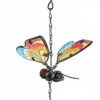 Wholesale Cross-border hot wind chimes 3D butterfly iron crafts creative metal glass painted hanging ornaments manufacturers in stock
