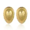 Wholesale Vacuum Plating 18K Gold Plated 18K Gold Irregular Geometric 201 Stainless Steel Retro Simple Style Ear Studs