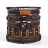 oly-069cd7523970640700f4415fa6ce373d Wholesale Men's Woven Leather Bracelets, Multi-Layered Set Skull Bracelets, Genuine Leather Bracelets