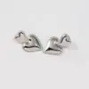 Wholesale PVD Coated 18K Gold Plated Heart Shape Stainless Steel Vintage Style Waterproof Non Tarnish Drop Earrings