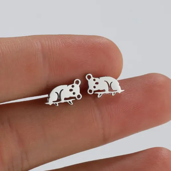 PVD Coated 18K Gold Real Gold Plated Animal 304 Stainless Steel Fashion Waterproof Non Tarnish Ear Studs