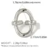 oly-06aa7f129653f59c9e2850fe6ba20b23 Wholesale PVD Coated Real Gold Plated 18K Gold Geometric 304 Stainless Steel Casual Simple Style Waterproof Non Tarnish Adjustable Ring
