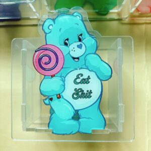 B228-dirty talk rainbow bear pen holder