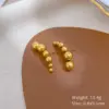 PVD Coated Real Gold Plated Round Solid Color Titanium Steel IG Style Simple Style Waterproof Non Tarnish Ear Studs