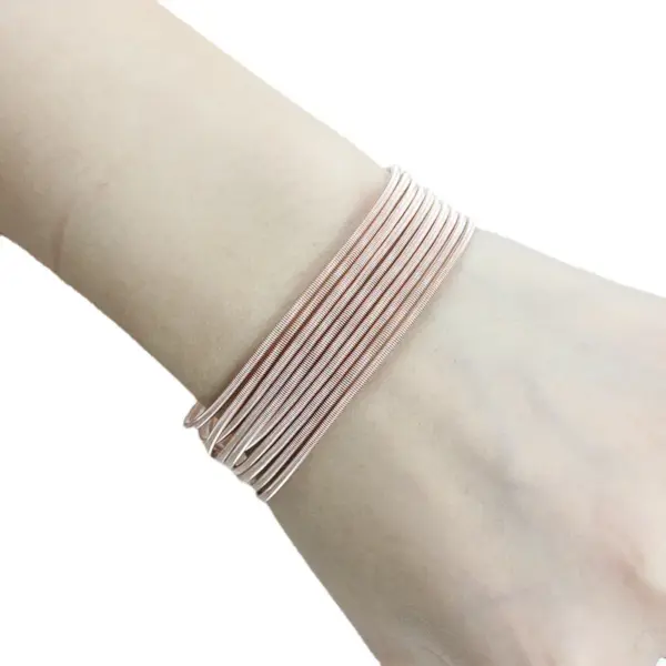 Solid Color 304 Stainless Steel Simple Style Wristband