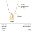 Wholesale Heart Shape 304 Stainless Steel Simple Style 304 Stainless Steel Pendant Necklace
