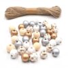 Wholesale Christmas Snowflake Wood Beads