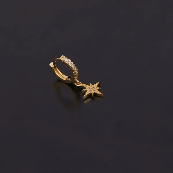 Wholesale 1 Piece Lady Geometric Copper Inlaid Zircon Earrings