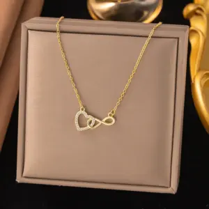 8045 Love Infinite Loop Necklace / Gold
